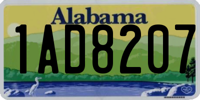 AL license plate 1AD8207