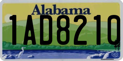 AL license plate 1AD8210