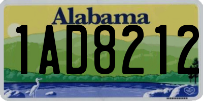 AL license plate 1AD8212