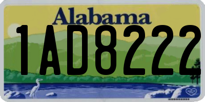 AL license plate 1AD8222
