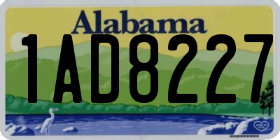 AL license plate 1AD8227
