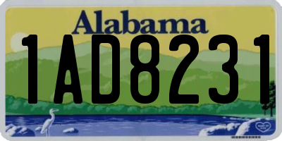 AL license plate 1AD8231