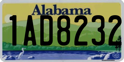 AL license plate 1AD8232