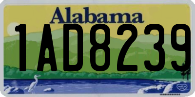 AL license plate 1AD8239