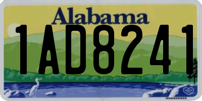 AL license plate 1AD8241