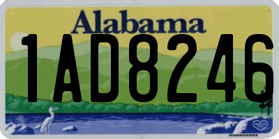 AL license plate 1AD8246