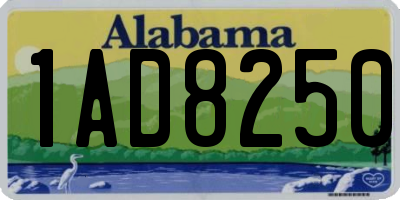 AL license plate 1AD8250