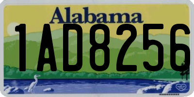 AL license plate 1AD8256