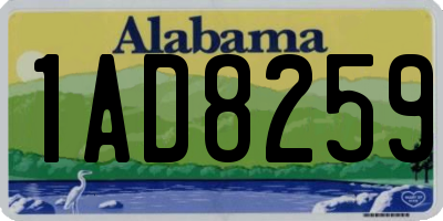 AL license plate 1AD8259
