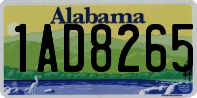 AL license plate 1AD8265