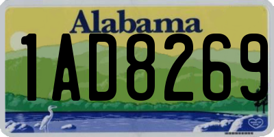 AL license plate 1AD8269