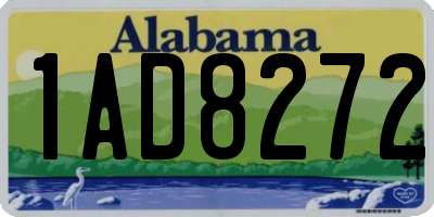 AL license plate 1AD8272