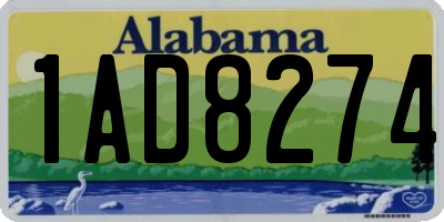 AL license plate 1AD8274