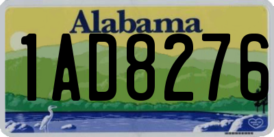 AL license plate 1AD8276