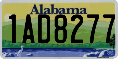 AL license plate 1AD8277
