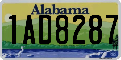 AL license plate 1AD8287