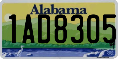 AL license plate 1AD8305