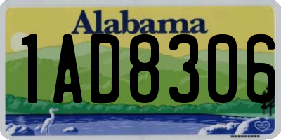 AL license plate 1AD8306