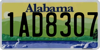 AL license plate 1AD8307