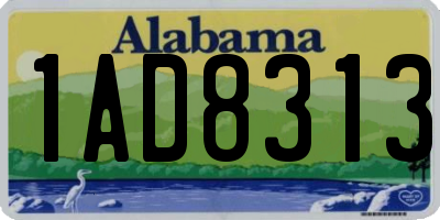 AL license plate 1AD8313