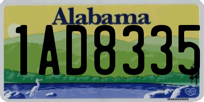 AL license plate 1AD8335