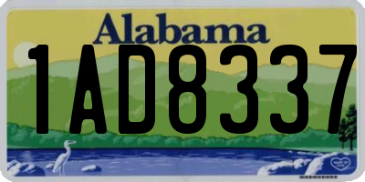 AL license plate 1AD8337