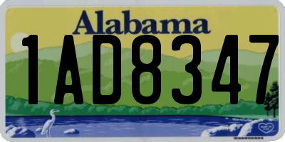 AL license plate 1AD8347