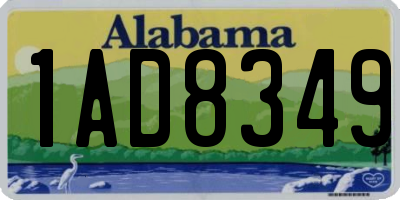 AL license plate 1AD8349