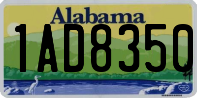 AL license plate 1AD8350