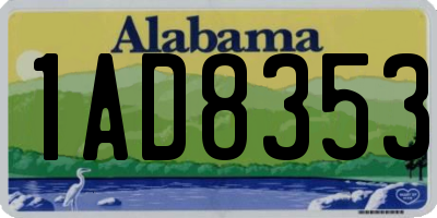 AL license plate 1AD8353