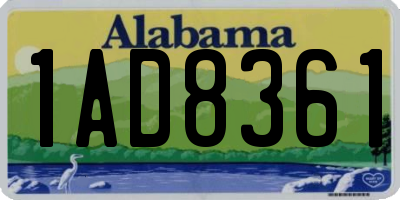 AL license plate 1AD8361
