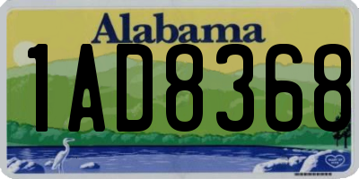 AL license plate 1AD8368