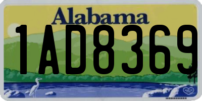 AL license plate 1AD8369