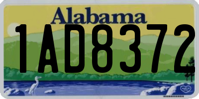 AL license plate 1AD8372