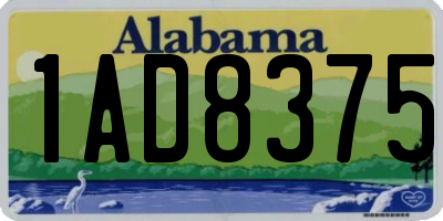 AL license plate 1AD8375
