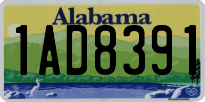 AL license plate 1AD8391
