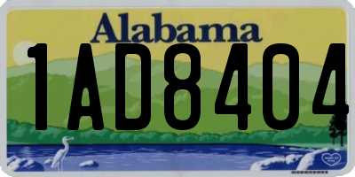 AL license plate 1AD8404