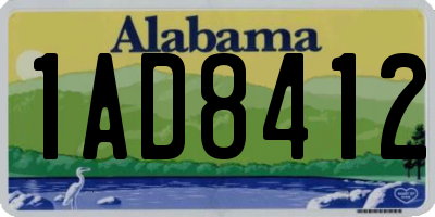 AL license plate 1AD8412