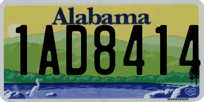 AL license plate 1AD8414
