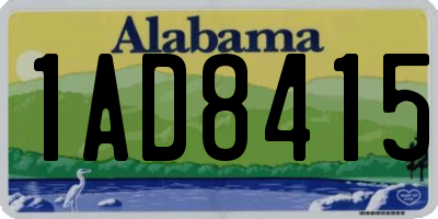 AL license plate 1AD8415
