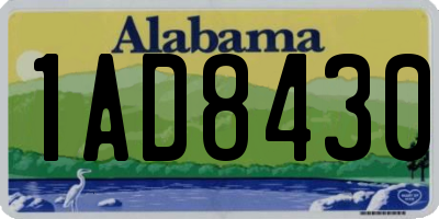 AL license plate 1AD8430