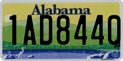 AL license plate 1AD8440