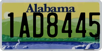 AL license plate 1AD8445