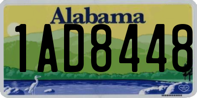 AL license plate 1AD8448
