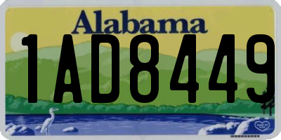 AL license plate 1AD8449