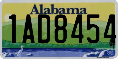 AL license plate 1AD8454