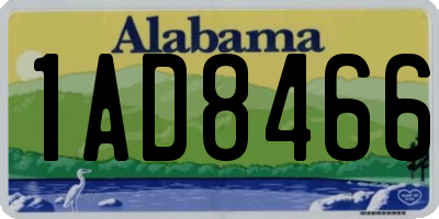 AL license plate 1AD8466
