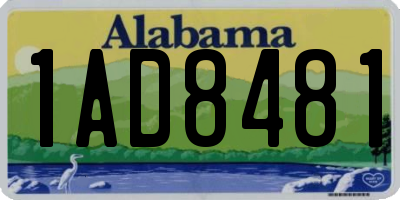 AL license plate 1AD8481