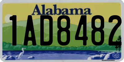 AL license plate 1AD8482