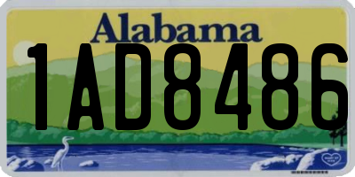 AL license plate 1AD8486